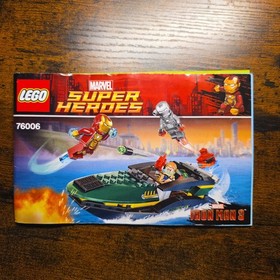 LEGO Marvel 7606 Iron Man 3 Sea Port Battle Boat Manual Incomplete No Minifigs