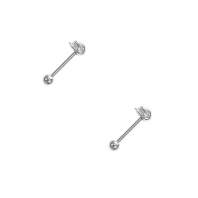  2 Stück Körperschmuck Piercing Edelstahl Cool Barbell Evil Skeleton Skull