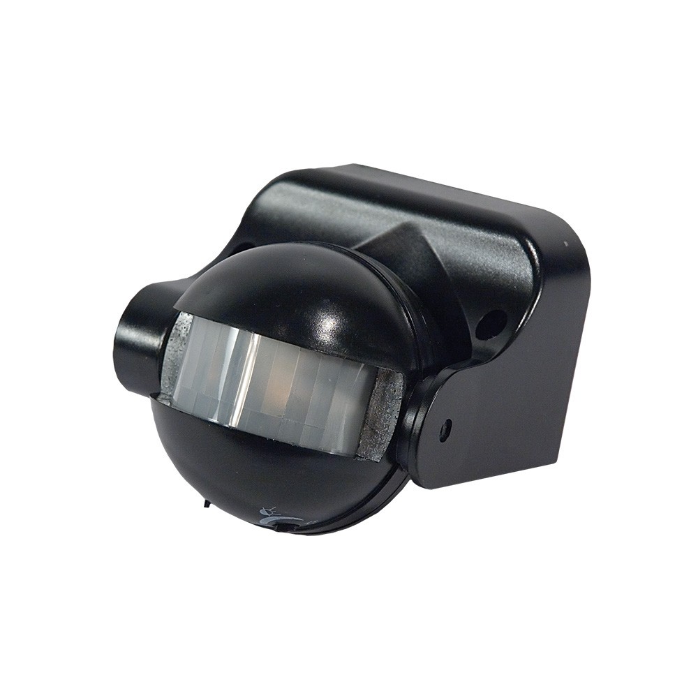 MOTION DETECTOR BLACK NT WALL 180ST 12M 1200W 230V B50-SES09BL