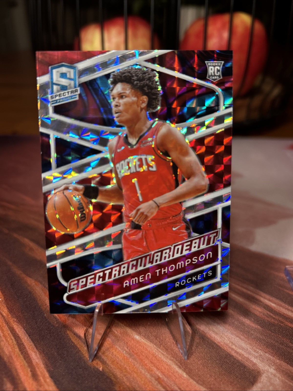 2023-24 Panini Spectra Spectacular Debut Amen Thompson #185 Interstellar 30/99