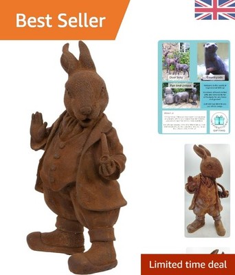 New Season Beatrix Potter Mr Rabbit Ornament - Solid Cold Cast Iron Design, 400g