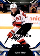 2022-23 Upper Deck MVP #104 Jesper Bratt Blue Script
