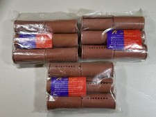 3 pack Spilo Jumbo Brown Cold Wave Rods Hair Curling and Perm Styling NEW