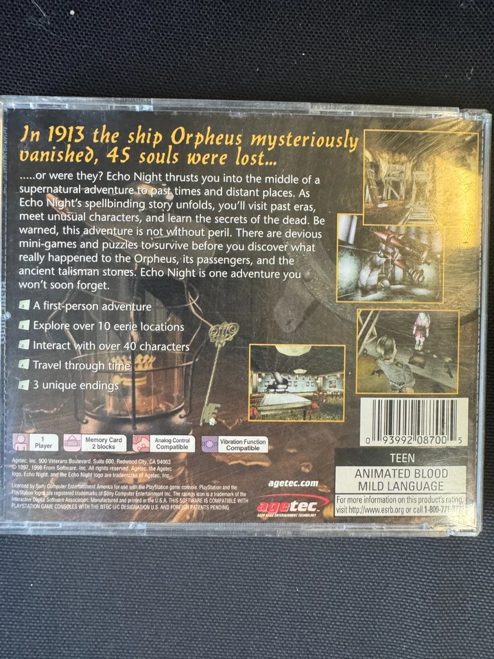 Echo Night (Sony PlayStation 1, 1999) CIB - Image 4 of 4
