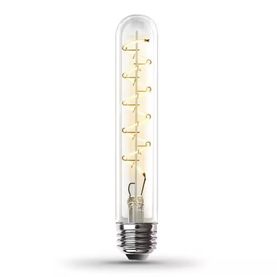 40-Watt Equivalent T10 Dimmable Spiral Filament Large Clear Glass E26 Vintage Ed