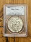 1891 Morgan Silver Dollar $1 PCGS MS63
