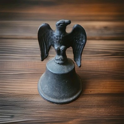  Cast Iron Eagle Hand Held Bell Vintage made in Taiwan
