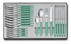 Victorinox - Swiss Modern Cutlery Set, 24 Pieces - Mint Green - 6.9096.11W41.24