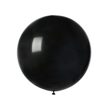 BALLON LATEX GÉANT ROND NOIR BIO 80CM