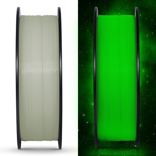 Geeetech Nachleuchtendes PLA Filament 1.75mm 1kg Glow Grün Weich Leuchtkraft DE - Afbeelding 8 van 12