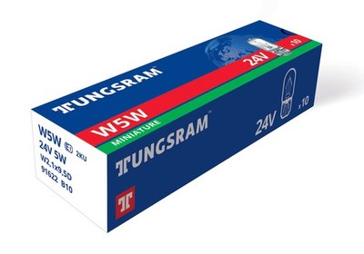   W5W 24V 5W W2,1x9,5d Original range 1St Tungsram | Longlife + Bright White  