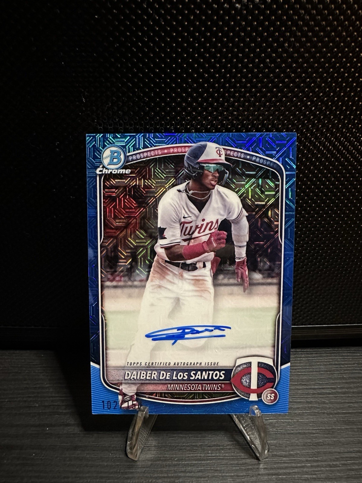 2025 Bowman Chrome Mega Box DAIBER DE LOS SANTOS Blue Refractor Auto /150
