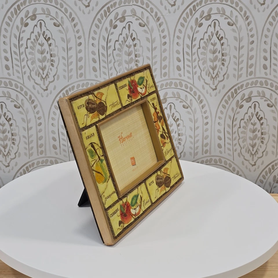 Harvest Festival Tabletop Picture Frame 4"x6" Photo Give Thanks Count Blessings - Image 4 of 4