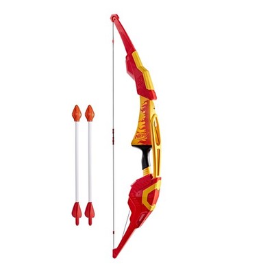 Nerf Pyrostrike Megabow, 42Inch Bow Fires Arrows Up to 105 Feet, 2 with Soft ...