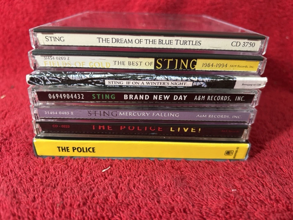 Sting Police 7 CD Lot 9 discs Brand Day Mercury Falling Best Winter's Night Live Foto 2 de 4