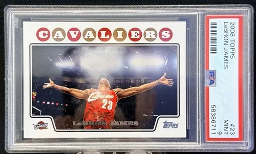 2008 Topps #23 LeBron James "Chalk Toss" PSA 9 NBA Legend Cavs Iconic Card