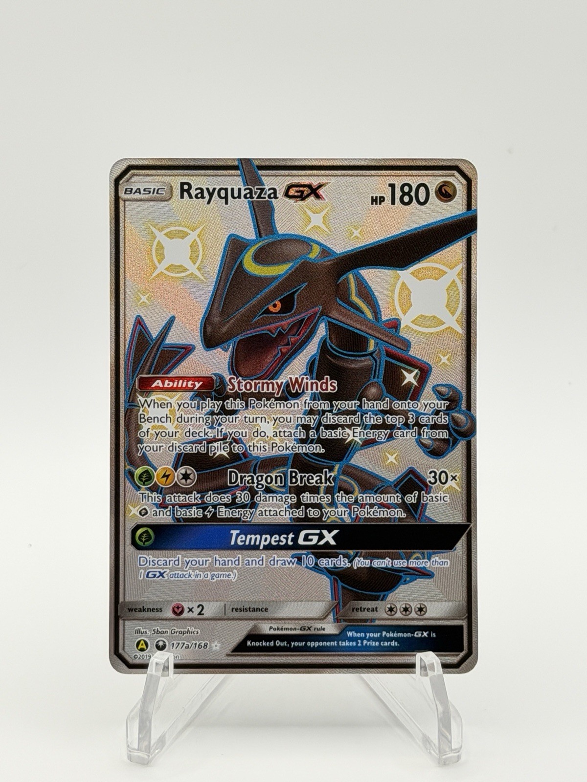 Pokémon TCG Rayquaza GX 177a/168 Shiny Full Art Ultra Rare Promo - Hidden Fates