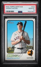 2022 Topps Heritage High Number SP Jason Castro #424 PSA 10 GEM MT 0e2x