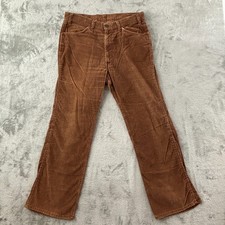 Vintage Levi's White Tab Corduroy Pants Mens 34x30 Brown Straight Leg Relaxed