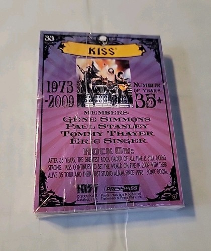 1973-2009~ KISS~ Tour Edition Card Set 1-33 NEW SEALED - Picture 2 of 3