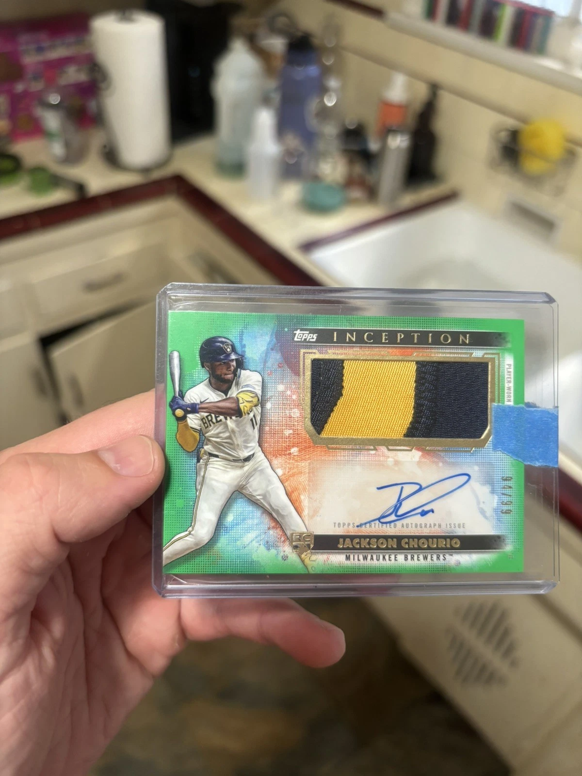 2024 Topps Inception - Jackson Chourio /99 Game used patch auto rare rookie