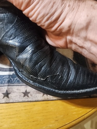 PANHANDLE SLIM MEN'S WESTERN LIZARD SKIN BOOTS..10D** - Picture 7 of 11