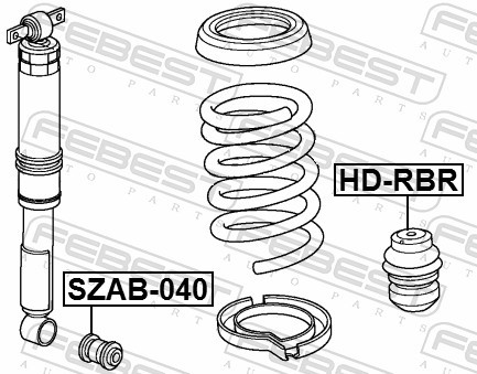FEBEST HD-RBR Gummipuffer, Fahrwerk für ACURA, HONDA - Bild 2 von 7