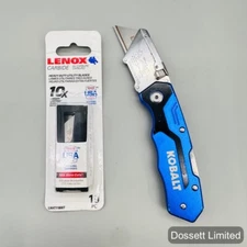KOBALT Quick Change Folding Lockback Utility Knife - 10 Pack Blades