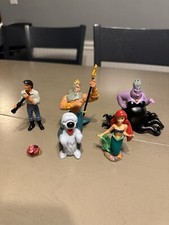 Disney Little Mermaid Figures Lot- Ariel, Sebastian, Max, Eric, Triton, Ursula