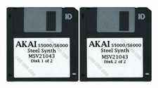 Akai S5000 / S6000 Set of Two Floppy Disks Steel Synth MSV21043