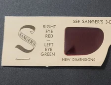 VTG Sanger Harris? 3D Paper Glases Dept Store Dallas TX Advertising 50s 60s