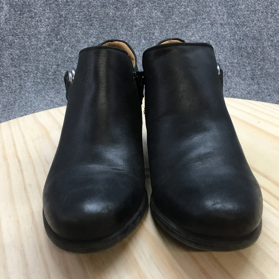 Natural Soul 靴子女式 7.5 M Candie 踝靴黑色人造皮革扣 — 第 4/4 张图片