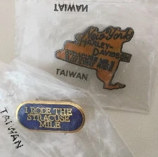 SYRACUSE NEW YORK MILE & I RODE THE SYR... PINS NEW PLUS HARLEY BONUS!