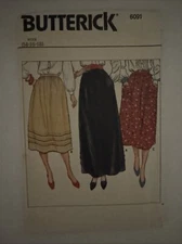 Butterick Misses A-Line Skirt Pattern 6091 Size 14-16-18