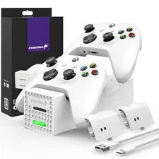 Fosmon Dual 2 Controller Charger Station with 2X 2400mWh Rechargeable Battery...