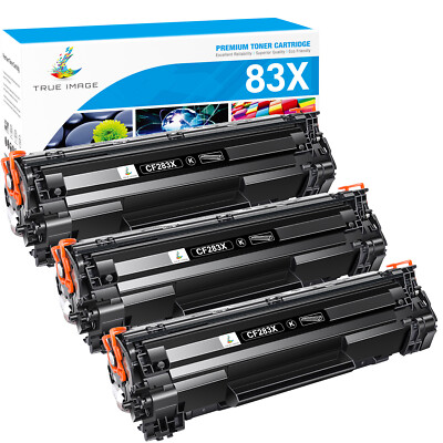 3 PK CF283X 83X Toner Compatible With HP LaserJet Pro MFP M202dw M225dw Printer