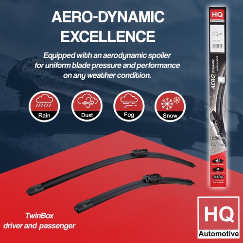 HQ AUTOMOTIVE Front Windscreen Wiper Blades Fit HYUNDAI i30 2010-2013 - Picture 4 of 11