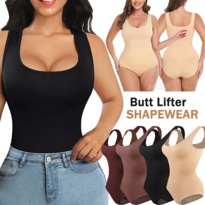 Damen Formwäsche Bodysuit Shapewear Korsett Bauchweg Body Shaper Ärmellos Mieder