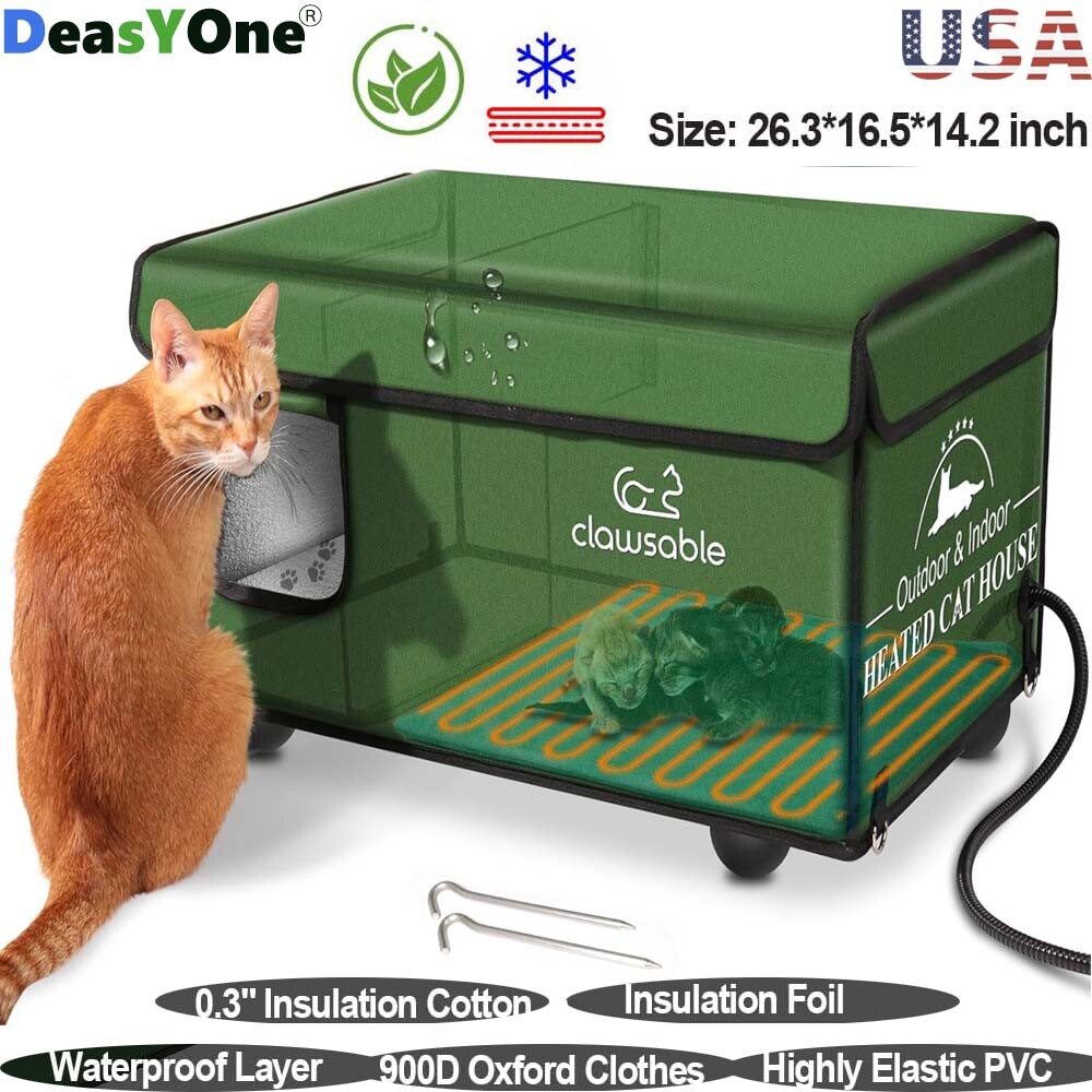 Homemade Outdoor Cat House For Winter Heated Cat House For Outdoor