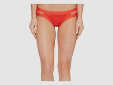 $100 Luli Fama Women's Red Stretch Floral Lace Split Band Swim Bottom Size XL