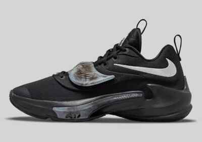 Nike Zoom Freak 3 Black Silver Basketball Shoes Giannis