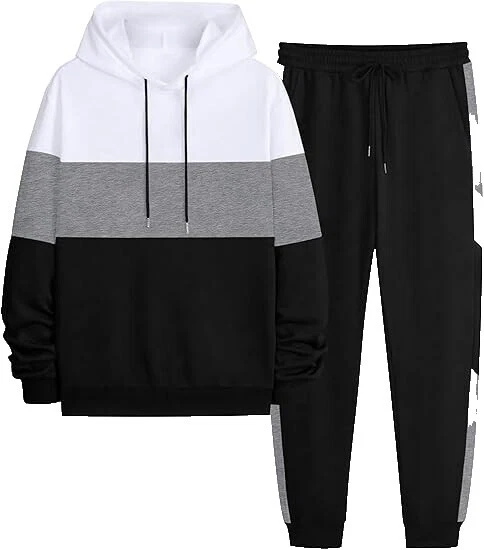 Cotton Solid Pattern Tracksuits & Sets for Men