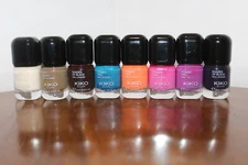 KIKO MILANO NAIL LACQUER VARIETY SET OF 8 - POWER PRO SHADES OF BLACK SOFT NUDES