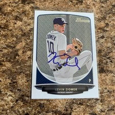 Kevin Ziomek Signed 2013 Bowman Draft Rc Auto Detroit Tigers