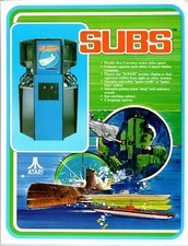 Subs Arcade Flyer Original 1979 Video Game Retro Vintage Submarine Artwork Promo image