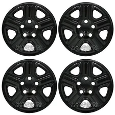 4 for Jeep Wrangler 07-2018 GLOSS BLACK 16" Wheel Skins Hub Caps Full Rim Covers