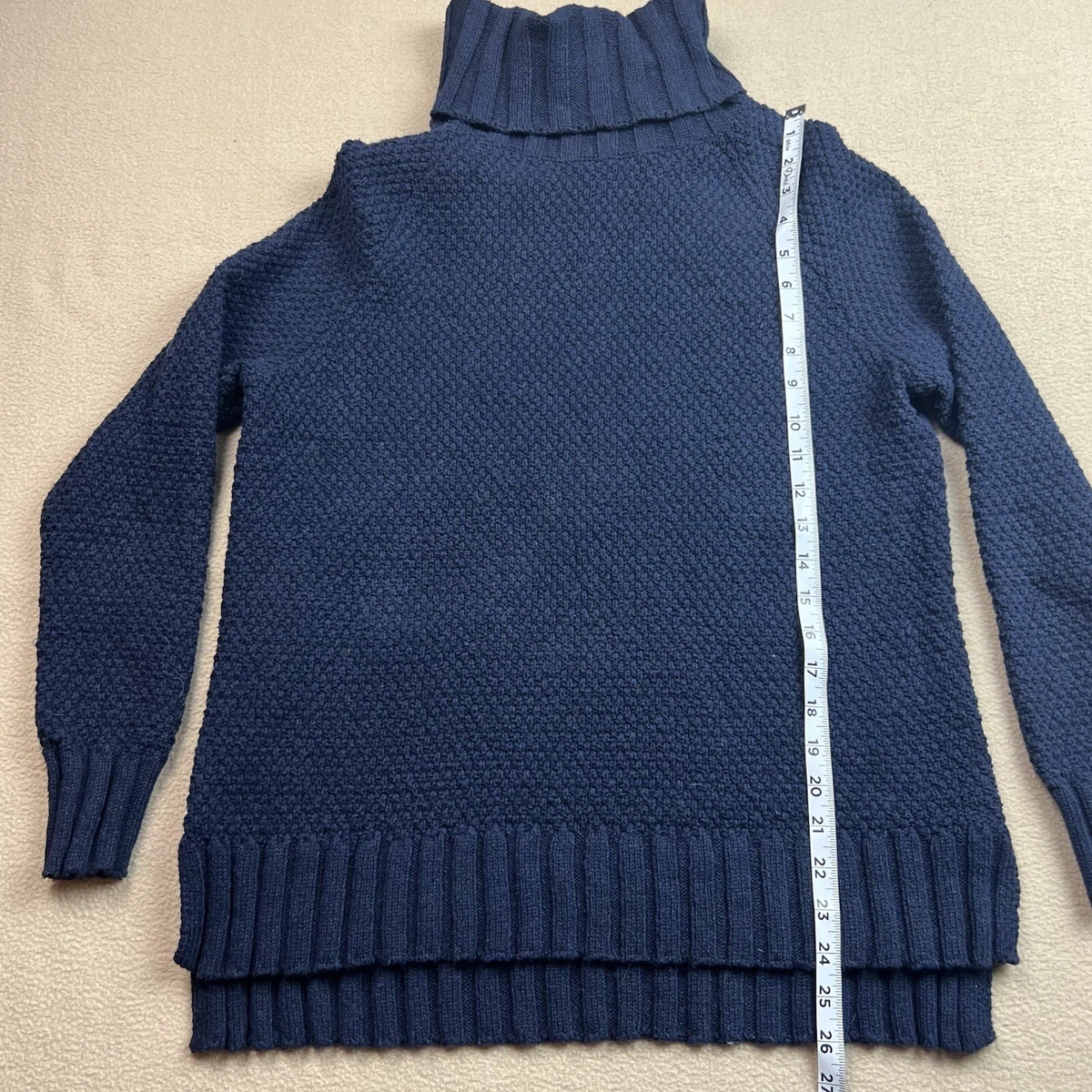 Patagonia Sweater Womens Small Navy Blue Off Country Turtleneck