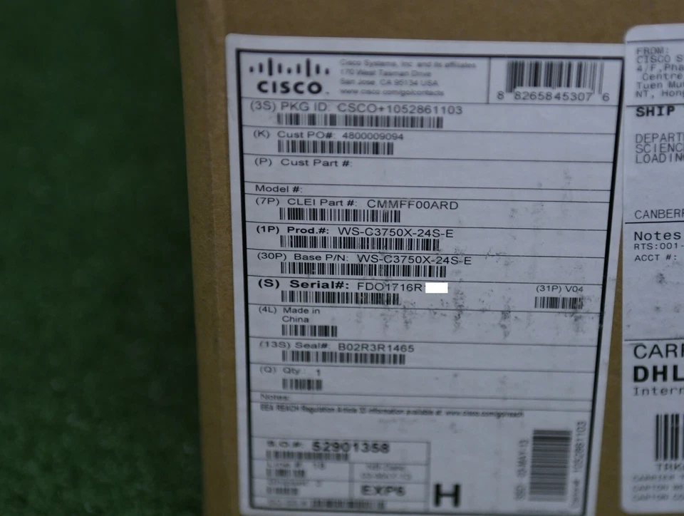 *Brand New* CISCO WS-C3750X-24S-E Catalyst 3750X 24-Port Gigabit Fiber Switch - Image 2 of 2