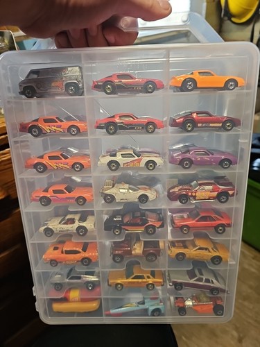 Vintage Hot Wheels Black Wall, Gold Wheel, With Case, 48 Cars Some New