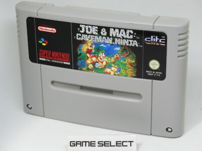 JOE & MAC CAVEMAN NINJA NINTENDO SNES SUPER NES PAL EUR ITA ITALIAN ORIGINAL